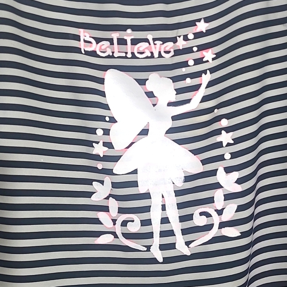 T shirt top 3/4 long sleeve lightweight Handpainted Fairy Fairycore Whimsigoth